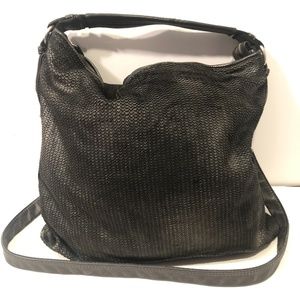 Reptile's House Shopto Shopper Bag Purse Metal Black Leather